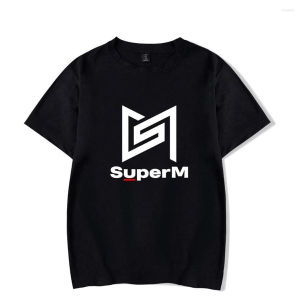 Erkek Tişörtleri EST Kore Kpop Superm Baekhyun Kai Mark Lucas On T-Shirt Erkek Kadın Kısa Kol o Boyun Hip Hop Tee Top Yaz Tops