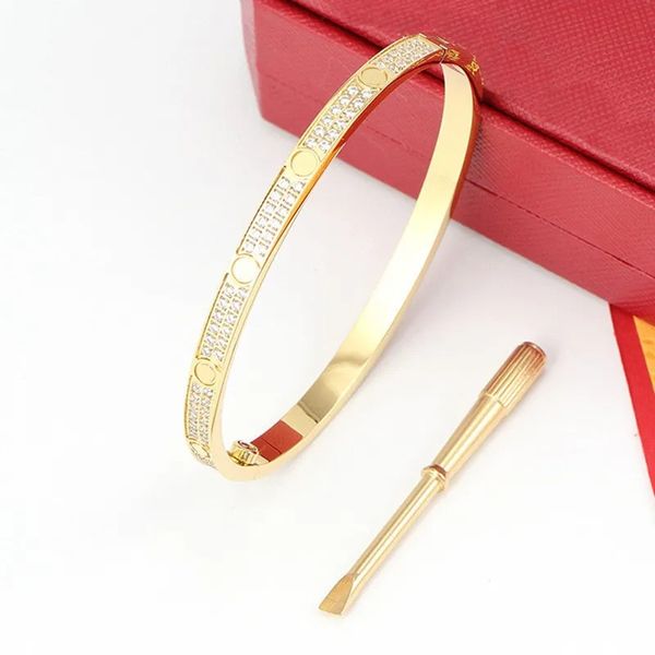 Lover Bangle donna uomo marchio di lusso cacciavite in acciaio inossidabile coppia amore bracciali gioielli moda uomo regali di San Valentino per la fidanzata bracciale classico bracciale