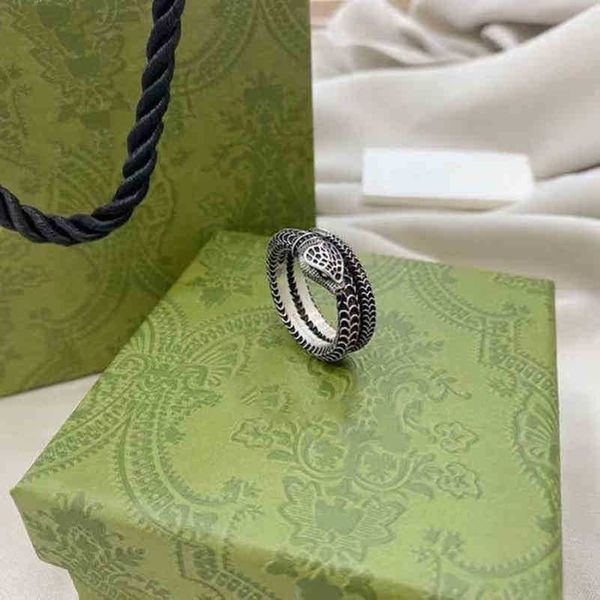 designer de jóias pulseira colar anel espírito cobra gs925 Sterling tendência de escala antiga masculino feminino amantes personalidade anel