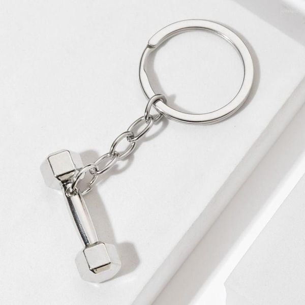 Chaves de liga de chaves esportes de halteres de anel Key Pingente Fashion Bebll Men's Ornament Accessories