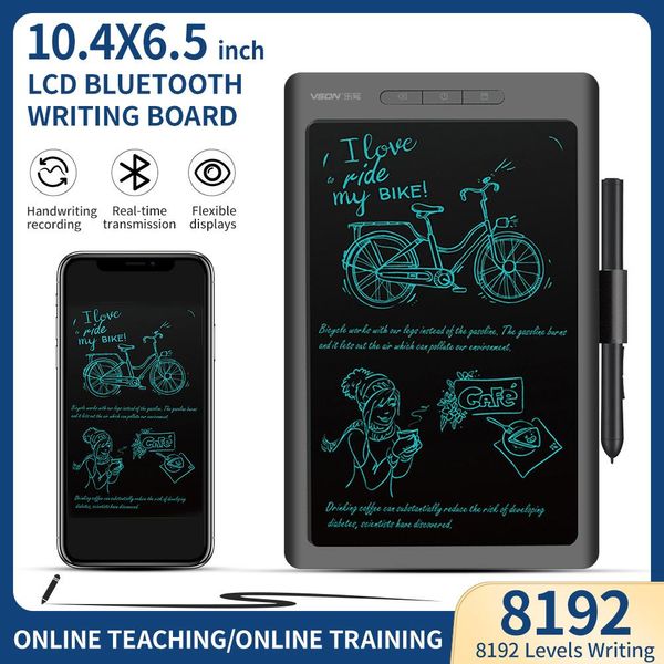 Tablets 10.4*6,5 Zoll Grafikzeichnung Digitales Tablet mit batteriefreiem Stift 8192 Levels Schreibbrett zum Zeichnen von Spiel OSU AT