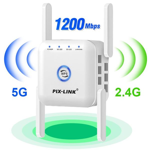 Router 5GHz Repeater WiFi 5G WiFi Repeater 1200 Mbit / s Router WiFi Signalverstärker 300 Mbit / s WiFi Extender 2,4G WI FI Booster Access Point