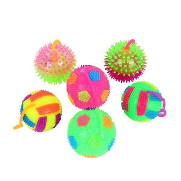 1pc LED lampeggiante Puffer Ball Party Favor Yoyo Toys Soft Light Basketballs soccers per Kid Commercio all'ingrosso