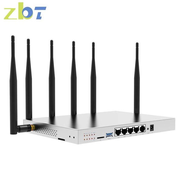 Маршрутизаторы zbt openwrt 4g wifi маршрутизатор 4*LAN Gigabit 1200 Мбит / с 2,4 г 5,8 ГГц USB3.0 SIM -карта Строительная карта SATA Point Point Dual Band Roteador