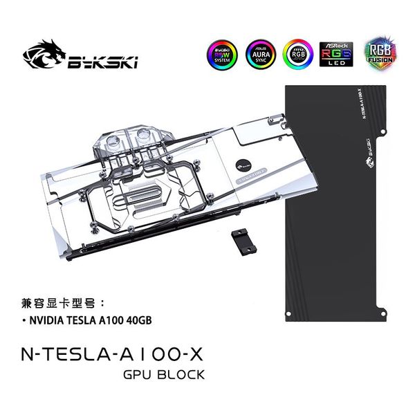 BLACCHINO Acqua GPU di raffreddamento per NVIDIA TESLA A100 40GB /80 GB Scheda grafica /copertura completa /raffreddamento ad acqua /radiatore di rame nteslaa100x