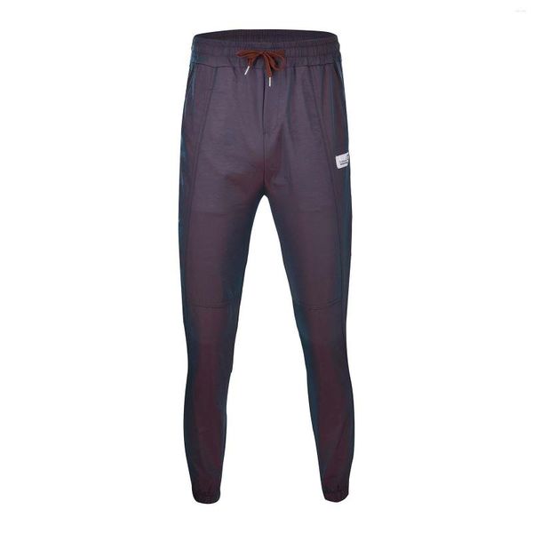 Calça masculina masculina fit solto de joelho casual