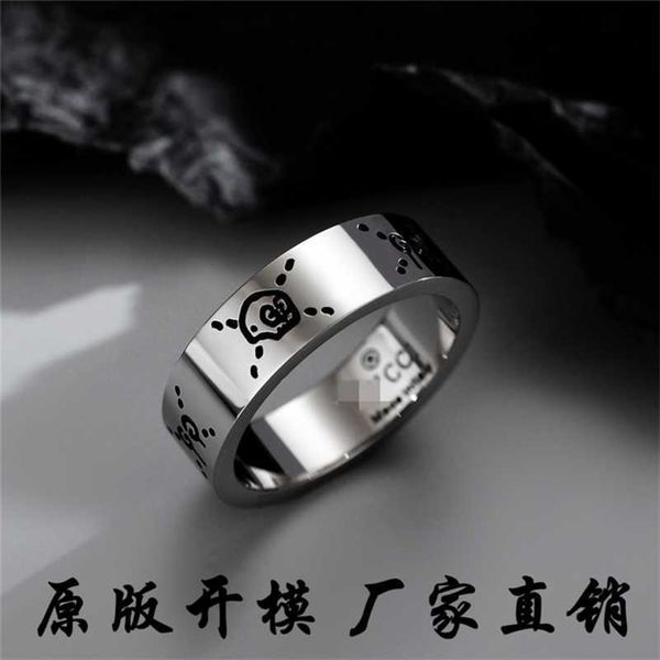 Designer-Schmuck, Armband, Halskette, Ring, Totenkopf-Ring, Persönlichkeit, einfaches Paar, Geschenk, gleiches Paar Ring