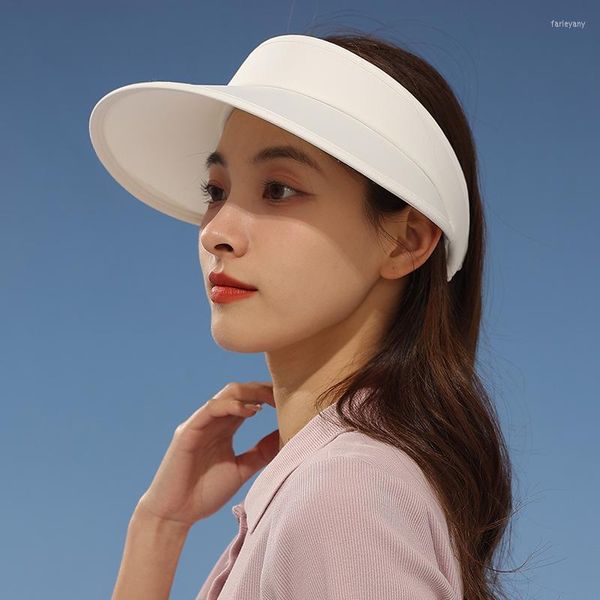 Boinas Unissex Lady Summer Sum Sun Visor Hat para mulheres Viaje larga Ber Brim feminina Bob Panamá Man Girls Outdoor Sport Golf