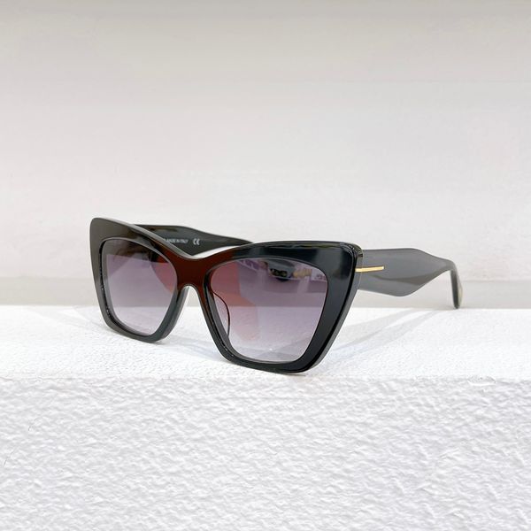 871 кошачьи глаза солнцезащитные очки блестящие черные/градиент дыма Женщины летние дизайнерские солнцезащитные очки Sunnies Gafas de Sol Sonnenbrille Shades UV400 Очеитель