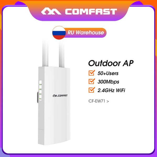 Roteadores cfew71 de alta potência AP Wi -Fi Router de Wi -Fi 300Mbps Wi -Fi Ethernet Ponto de acesso Ponte AP Antena Wi -Fi Wi -Fi Base Station