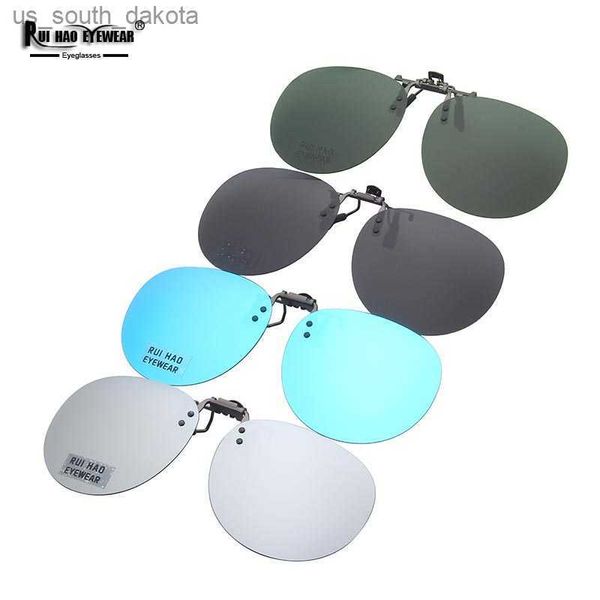 Gli occhiali da sole possono essere flip up Occhiali da sole con clip Occhiali da sole rotondi a 4 colori Occhiali da sole con clip Occhiali da sole polarizzati Installare su occhiali esistenti L230523