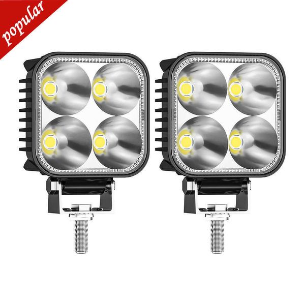 Nuovo 2 pezzi Luce da lavoro costante e stroboscopica 4LED Fendinebbia anteriore per auto 12V 24V per camion SUV 4X4 4WD Ingegneria Fari Off-road LED