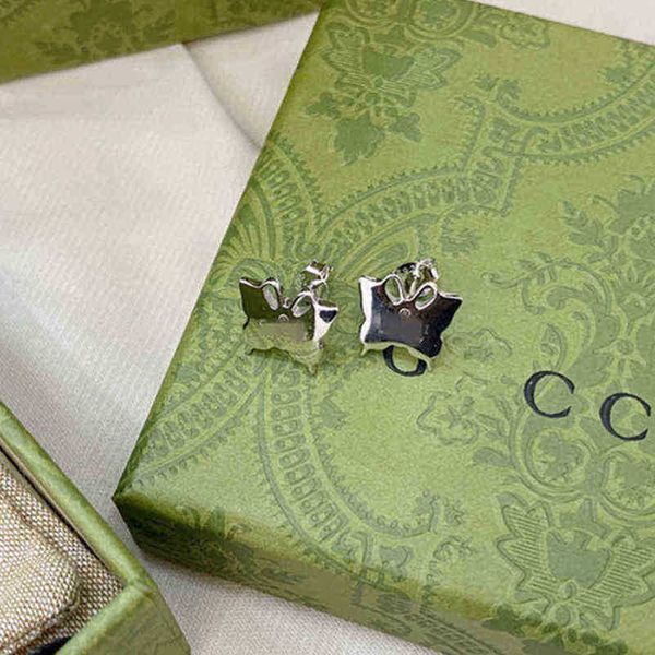 designer de joias pulseira colar anel acessórios borboleta esterlina simples feminino oco design brincos