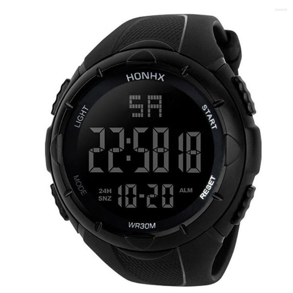 Наручные часы Honhx Мужские часы Модные военные спортивные водонепроницаемые часы Роскошные светодиодные цифровые водонепроницаемые часы Relogio Reloj