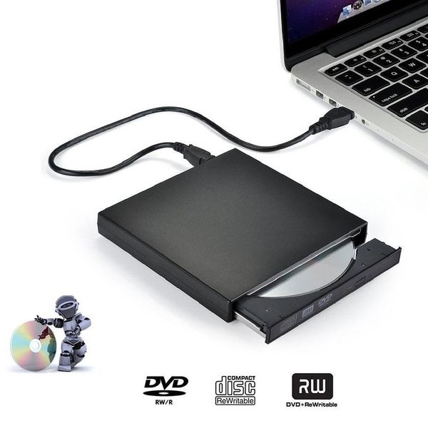 Drive USB DVD Drive Optical Drives esterno DVD ROM Player CDRW Burner Writer Registratore Portatil per computer portatile PC Windows 7/8