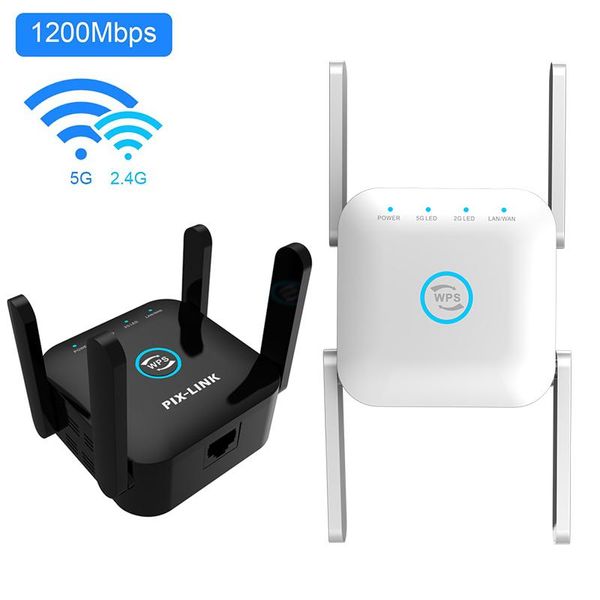 Router 5g /2.4g Wifi Repeater Router Amplificatore Long Range Extender 1200m /300 Mbps Wireless Booster Home Segnale WiFi AP WPS Eesy Setup