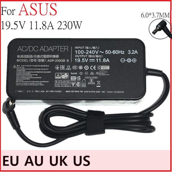 Şarj Cihazları Dizüstü Bilgisayar Adaptörü 19.5V 11.8A 230W 6.0*3.7mm ADP230GB B AC ASUS ROG STRIX G531GVDB76 için Güç Şarj Cihazı