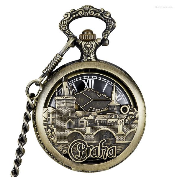 Orologi da taschino orologio meccanico antico FOB catena Steampunk scheletro uomo uomo lusso orologio vintage confezione set