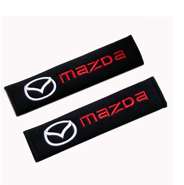 2 pezzi Coperchio di sicurezza per la sicurezza della sicurezza per auto per Mazda MS Spalla Protector Auto in cintura di sedile Pad di cotone Accessori automatici