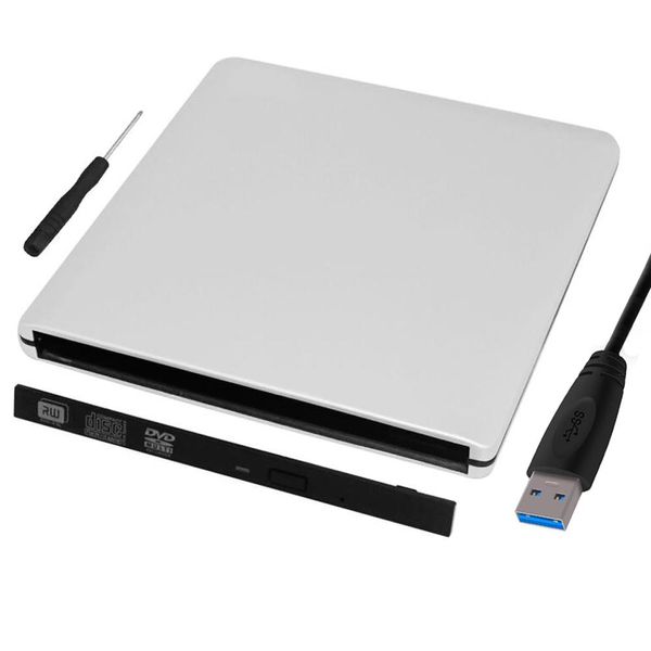 Dirige novo plástico duro fino USB 3.0 SATA 9,5mm Case CDROM de gabinete de DVD externo para laptop CD/DVD Drive óptica por atacado