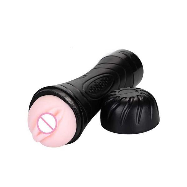 Sex Toy Massager Hot Masturbatore maschile Vibrazione Vagina reale / Tazza per masturbazione orale Torcia Forma Uomo Adulto Vagina Giocattolo per uomo