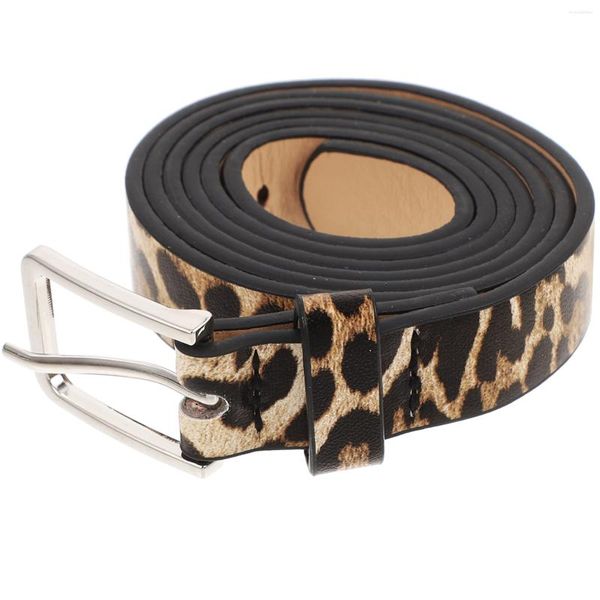 Ремни PU Belt Leopard Style Женская талия искусственные конные волосы с сплавной пряжкой (светло -коричневый)