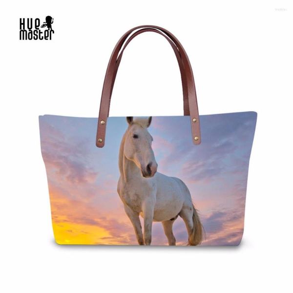 Вечерние сумки Hue Master Bag для женской вершины для печать лошадей.