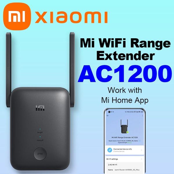 Router Xiaomi Nuova versione globale MI Wifi Range Extender AC1200 2.4GHz 5GHz Band 1167 Mbps Ethernet Port Amplificatore Signal Router Xiomi