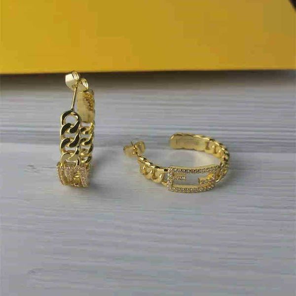 designer di gioielli bracciale collana anello orecchini con diamante intrecciato temperamento avanzato geometrica catena orecchini