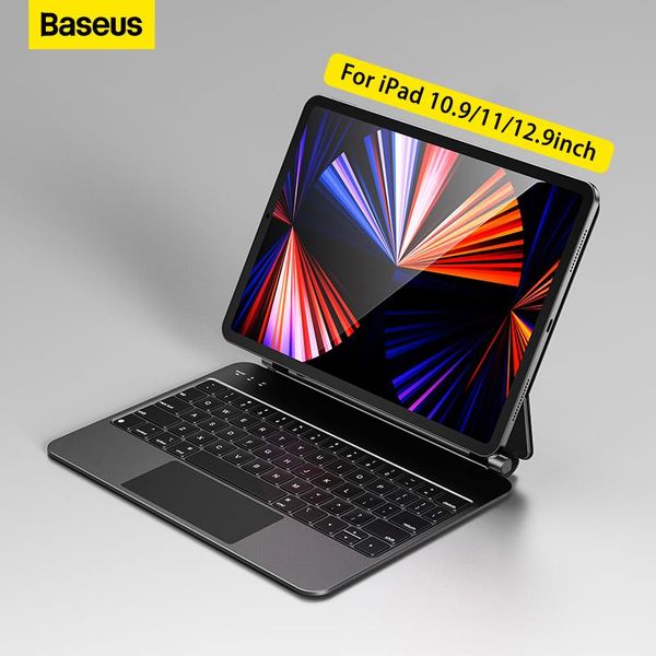 Klavyeler Baseus Çıkarılabilir Klavye Kılıfı Pad Pro 11/10.9/12.9 inç Bluetooth5.2 Klavye Kapak Allinon Akıllı Trackpad Tablet Stand