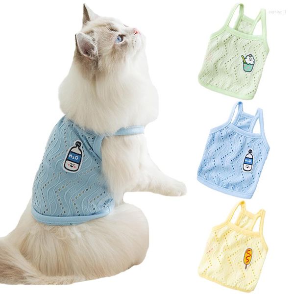 Costumi per gatti Vestiti per gilet dolce Bretelle per cani Abbigliamento estivo per animali domestici per maglietta barboncino Youkshire Cani di taglia piccola e media Gatti