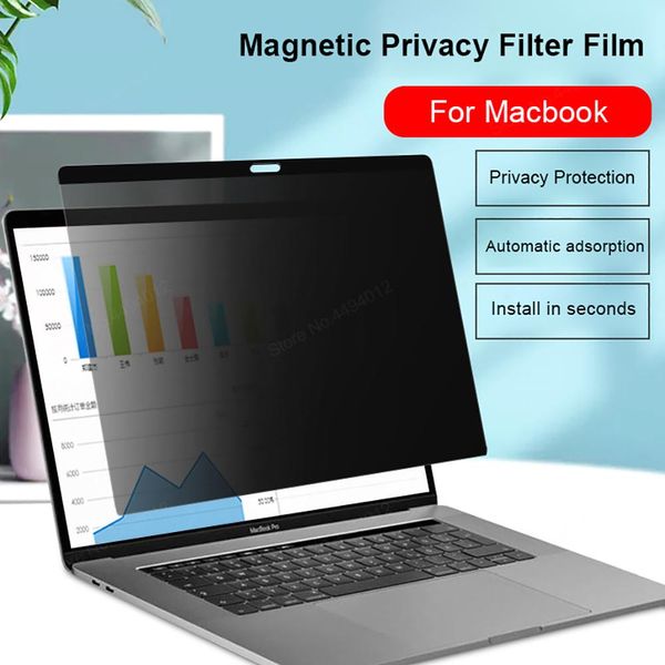 Filtros filtro de privacidade de laptop magnético para MacBook Pro 13 2021 2020 2019 2018 MacBook Air 13 Protetores de tela Removável