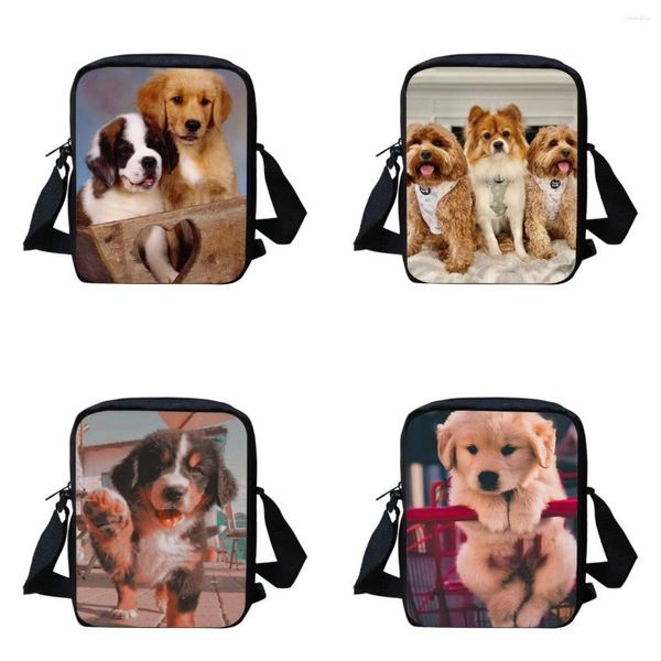 Bolsas de escola Belidome Funny Dogs Padrão menino de volta para meninas garotas crianças do jardim de infância da bolsa escolar mochila infantil