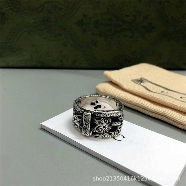 Дизайнерские ювелирные изделия из кольцо кольцо, мужчина, женщины, доминирующие 925 буквы любят бесстрашные любовники легкий кольцо хип -хопа