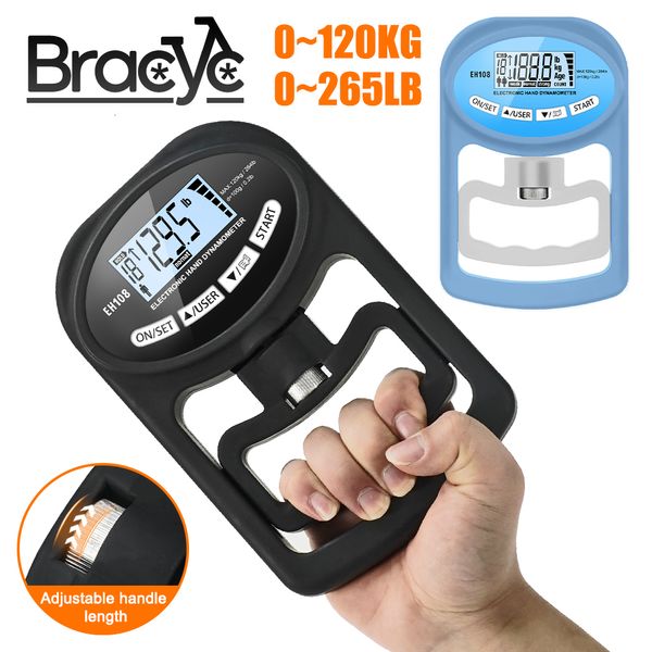 Hand Grips Grip Strength Tester 265 libras/120 kg Digital Dynamômetro de mão Medidor de força de aderência USB LCD Tela eletrônica Grip Power Presente 230530
