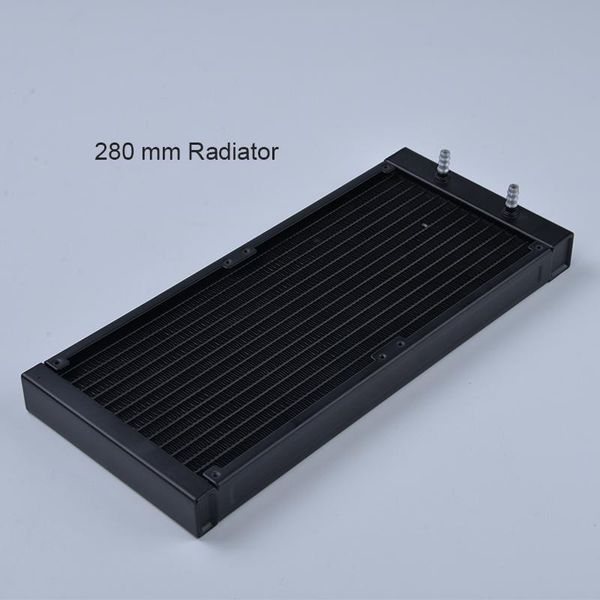 Радиатор охлаждения охлаждающего охлаждения алюминиевого охлаждения водяного охлаждения 280 мм для 140 мм вентилятора идентификатор трубки 6 мм