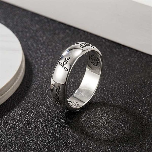 Designer-Schmuck-Armband-Halsketten-Ring Sterling Love furchtloser Blumen-Vogel-Schwerindustrie-Ins-Advanced-Light-Narrow-Ring