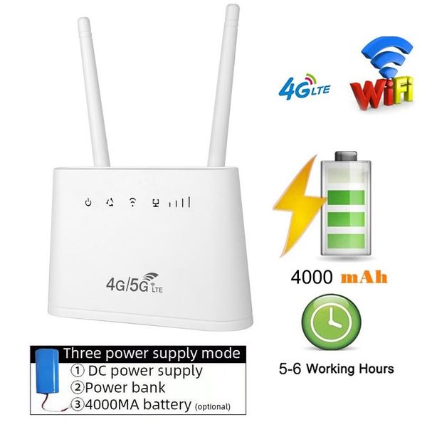 Router B311 sblocco da 4000mah batteria wireless CPE LTE Modem USB a banda larga 4g router Wifi con scheda SIM Hotspot mobile 32USER RJ45 LAN/WAN