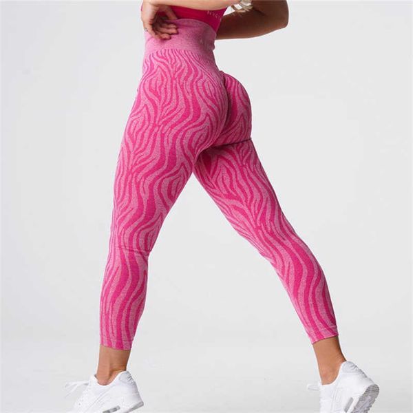Calça feminina capris mulheres perneiras zebra padrão perneiras sem costura nvgtn marca feminina mole treino meias de fitness compactfits calças ginástica desgaste xs j230529