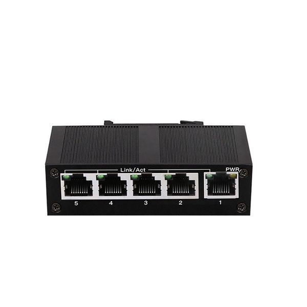 Interruptores industriais interruptor rápido 5port 10Mbps/100Mbps RJ45 Splitter de rede não gerenciado com Din Rail IP40 Protetive Metal Shell