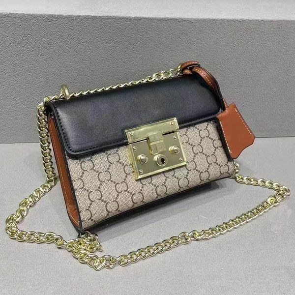 2023 designer de luxo das mulheres bolsa moda feminina bolsas noite podlock ombro crossbody sacos pequeno couro corrente saco