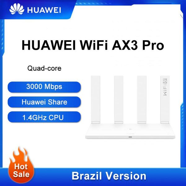 Маршрутизаторы бразильская версия Huawei ax3 Pro Router WiFi 6 + 3000 Мбит / с четырехъядерных квадроцикл Wi -Fi Wireless Router Quad усилители Repeater сетевой маршрутизатор