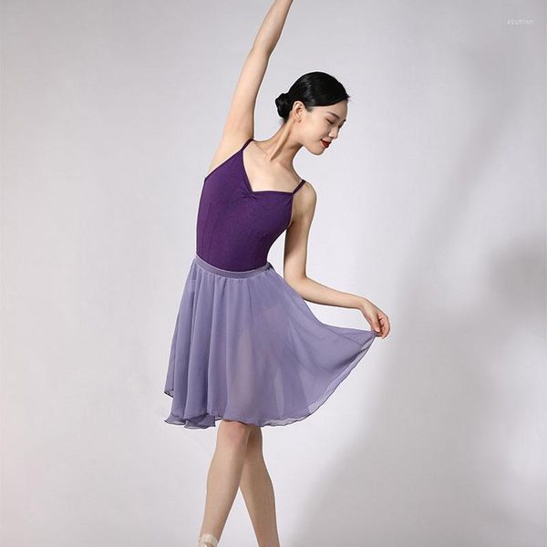Desgaste do palco Saias de balé de dança Tutu Dress Tulle Skirt Ginástica Adulto Trajes de gaze respirável Ballerina
