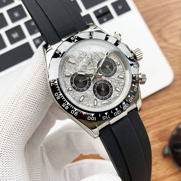 Classic Men's Ditona Series Mechanical Watch AAA Watch 6-контактная времена в пути из нержавеющей стали/резиновой группы