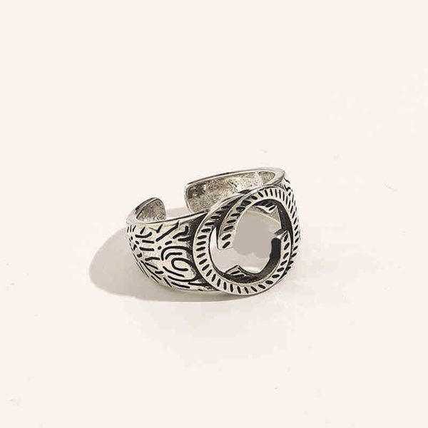 designer de joias pulseira colar anel antigo padrão abstrato anel cobre presente de casal