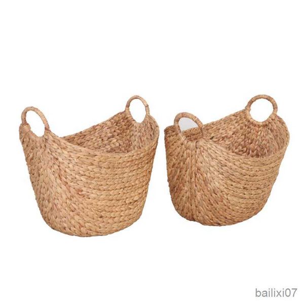 Basket Better Homes Gardens Grande cestino per barche in giacinto d'acqua naturale Set di cestini da picnic