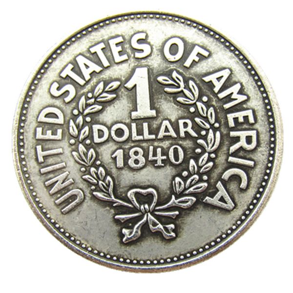 US 1840 Indian Dollar Dollar Comemorativo de Cópia de Cópia de Prata