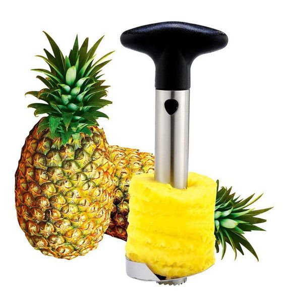 Meyve Araçları Paslanmaz Çelik Ananas Soyucu Kesici Dilimleyici Corer Peel Çekirdek Bıçak Gadget Mutfak Malzemeleri Q148