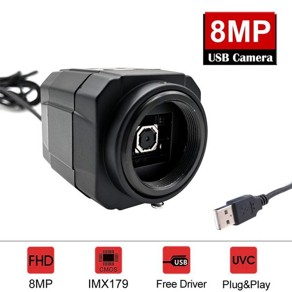 Веб -камеры neocoolcam 8MP AutoFocus HD PC Webcam IMX179 CCD Датчик Mini Metal Box UVC OTG 8 мегапиксельная видеосвещания Потоковая USB -камера USB