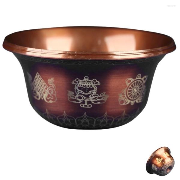 Ciotole Tazza di approvvigionamento idrico Holy Yoga Decor Rame Altare Contenitore Tempio Chiesa Culto